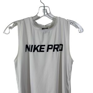 Nike Pro Women's Crew Neck Tank Top Sleeveless White Size S/P